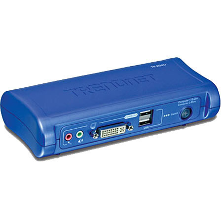 TRENDnet TK-204UK 2-Port DVI USB KVM Switch Kit with Audio