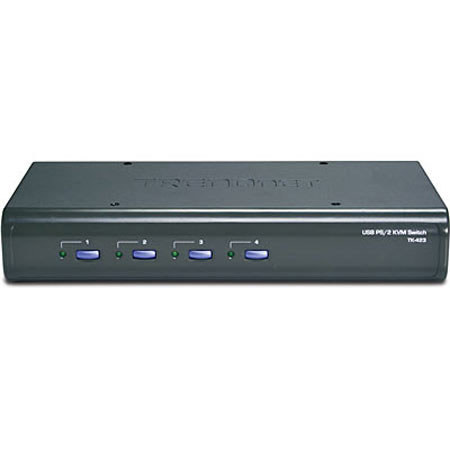 TRENDnet 4-Port USB / PS/2 KVM Switch Kit with Audio