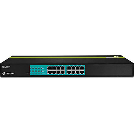 TRENDnet TPE-T160 16-Port 30 Watt 10/100Mbps PoE+ Switch