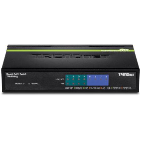 TRENDnet TPE-TG44G 8-Port Gigabit GREENnet PoE+ Switch