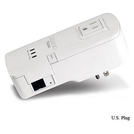 TRENDnet Powerline 200Mbps AV Adapter with Built-In Outlet