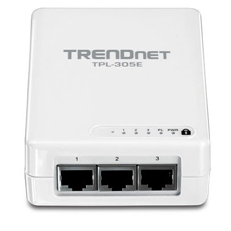 TRENDnet 200Mbps 3-Port Powerline AV Adapter