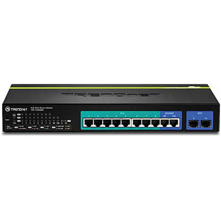 TRENDnet 10-Port Gigabit Web Smart 30w PoE+ Switch, 20 Gbps Switching Capacity
