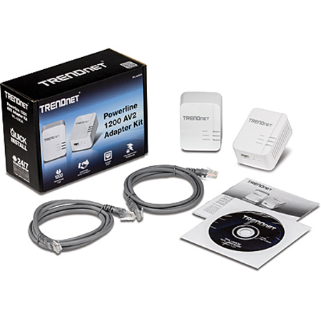 TRENDnet TPL-420E Powerline 1200 Av2 Adapter Kit, Version v1.0R, 2 Pack