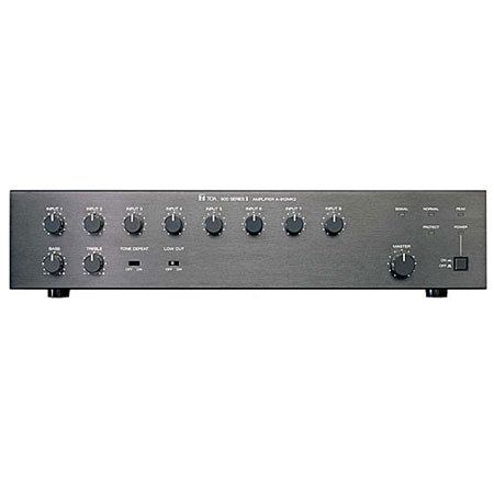 TOA Electronics A-906MK2 60W 8-Channel Modular Mixer/Amplifier, Auxiliary Output, External Mute Terminals, Dual Mute Bus, Direct Low-Impedance Output Mode