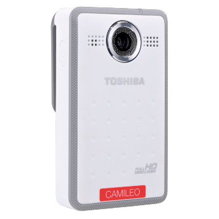 Toshiba CAMILEO Clip Full HD Mini Camcorder, White