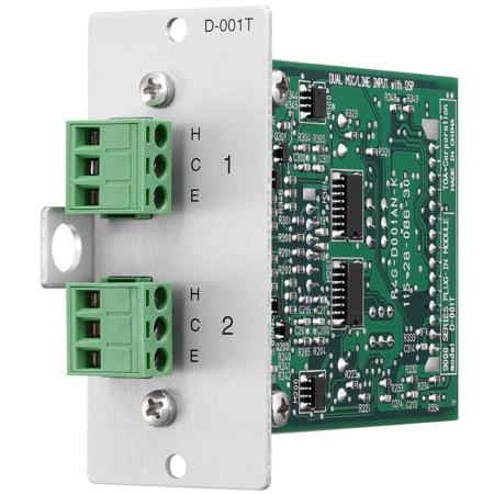 TOA Electronics Dual Mic/Line Input Module with DSP and Removable Terminal Block for 9000 Series Digital Matrix Amplifier, 20Hz - 20kHz Frequency Response