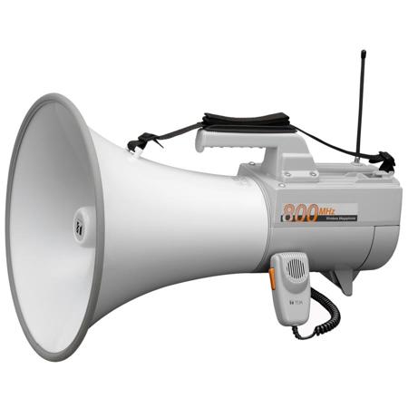 TOA Electronics ER-2930W Shoulder Type Wireless Megaphone with Whistle, Gray