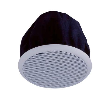 TOA Electronics 6W Ceiling Speaker, 65-80000Hz Frequency Response, 3.3kOhms Rated Impedance, 88dB SPL, Single, Black