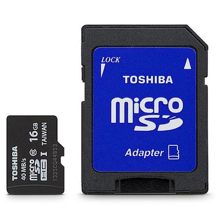 Toshiba 16GB Class 10 UHS-I microSDHC Memory Card