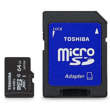 Toshiba 64GB Class 10 UHS-I microSDXC Memory Card