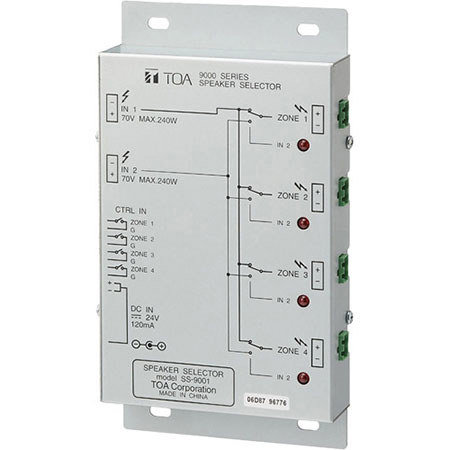 TOA Electronics Speaker Selector with DC Power Supply for 9000 Series Amplifier