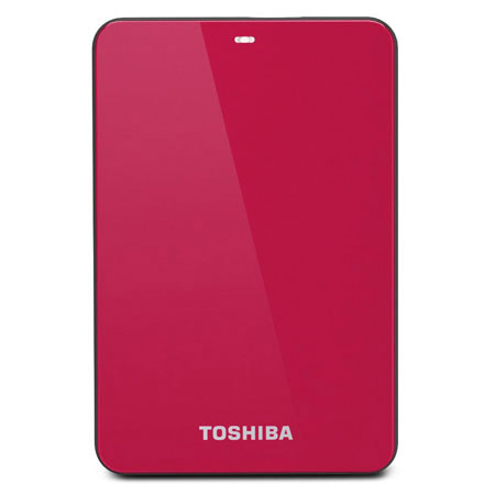 Toshiba Canvio 500GB USB 3.0 Hard Drive, Red