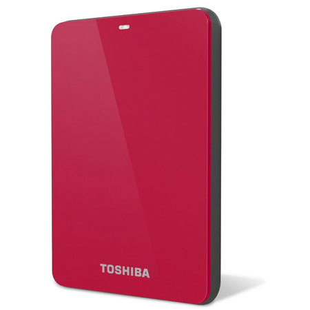Toshiba Canvio 1TB USB 3.0 Hard Drive, Red