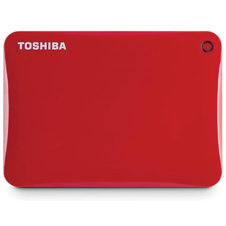 Toshiba Canvio Connect II 3TB USB 3.0 External Hard Drive, Red