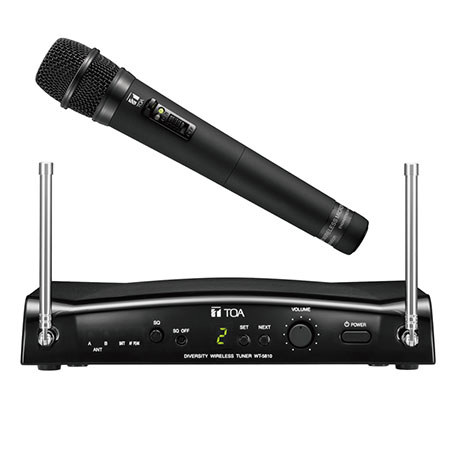 TOA Electronics WS5225 Wireless Hand-Held Microphone System, Includes WM-5225 UHF Condenser Microphone Transmitter, WT-5810 Diversity Tuner, H01 576-606MHz Frequency