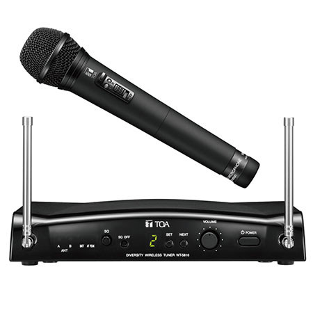 TOA Electronics WS5265 Wireless Hand-held Microphone System, Includes WM-5265 UHF Hand-held Dynamic Mic Transmitter, WT-5810 Diversity Tuner, F01 636-666MHz Frequency