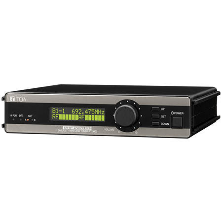 TOA Electronics WT-5800 UHF True Diversity Wireless Tuner, H01: 576-606MHz