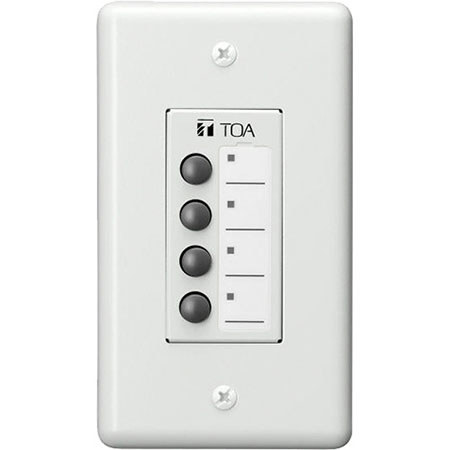 TOA Electronics Wall Mounted 4 Button Remote Control Panel for 9000M2 Amplifier