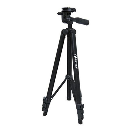 Aiptek ZAC-STD-5 Aluminum Tripod with 3-Way Pan Head - Black