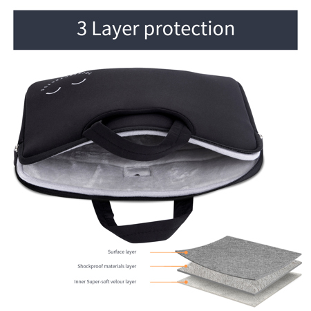 TechProtectus 11-12" Laptop Sleeve Case, Black