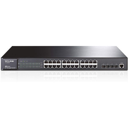TP-Link JetStream 24-Port Gigabit L2 Managed Switch with 4 SFP Slots