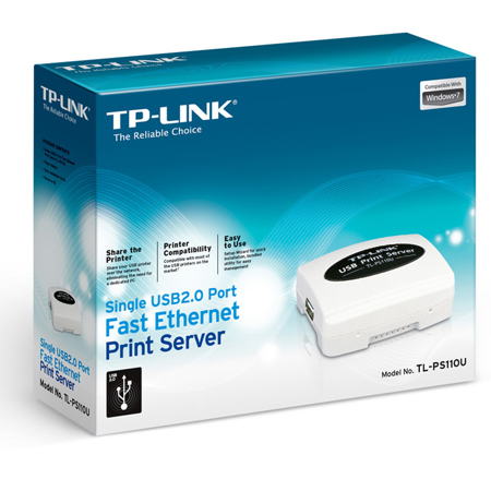 TP-Link TL-PS110U Single USB2.0 Port Fast Ethernet Print Server