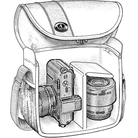 Tamrac 3440 Rally Micro Camera Bag, Black/Tan