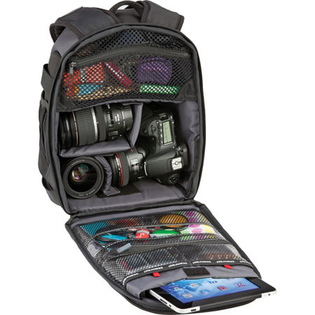 Tamrac 5729 Zuma 9 Secure Traveler Backpack, Black/Burgundy