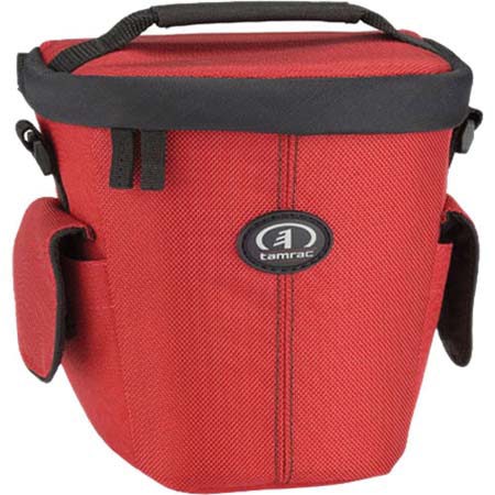 Tamrac 3325 Aero Zoom 25 Holster Case, Red, with Belt Loop, Shoulder Strap & Carry Handle