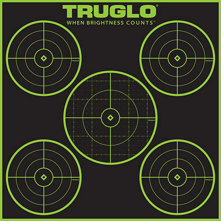 TruGlo 12x12" 5-Bull Target, 12 Pack