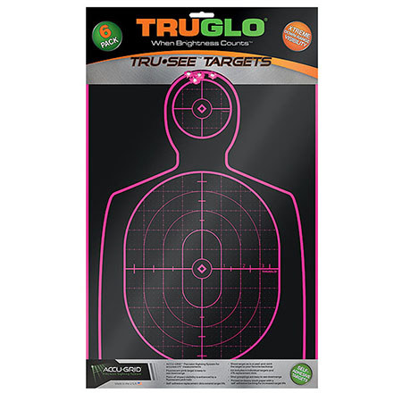 TruGlo Tru-See Splatter Target Handgun, 12x18", Pink, 6 Pack