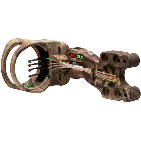 TruGlo Carbon XS Archery Sight, 4 Pin (4x.019) with Light, RealTree APG