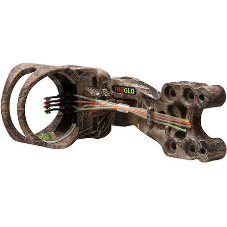 TruGlo Carbon XS Archery Sight, 4 Pin (4x.019) with Light, Lost AT Camo