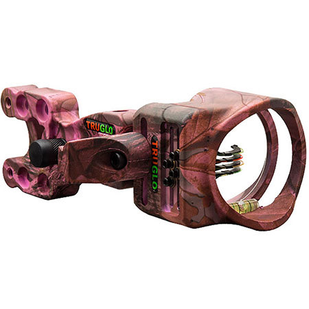 TruGlo Carbon XS 4 Light Pin Bow Sight, .019" Diameter Pins, Pink Camo