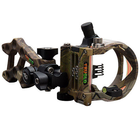TruGlo Rival FX 5-Pin Bow Sight, with Light, Realtree APG Camo