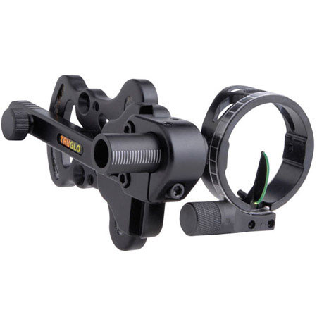 TruGlo Range Rover 1-Pin Archery Sight, 0.040" Diameter, TFO Black