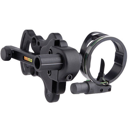 TruGlo Range Rover 1-Pin Archery Sight with Light, 0.010" Diameter, Black