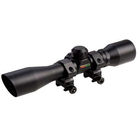 TruGlo 4x32 Crossbow Riflescope with Rings, Crossbow Reticle, Black