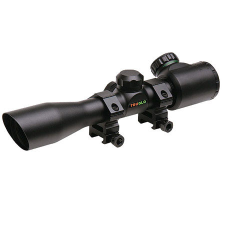TruGlo 4x32 Crossbow Riflescope with Rings, Illuminated Reticle