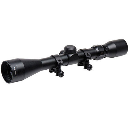 TruGlo 3-9x40 TruShot Riflescope, Duplex Reticle, Rings, 1" Tube Diameter