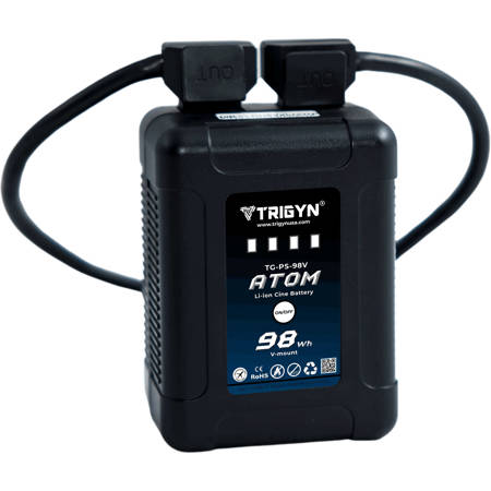 TRIGYN TG-PS-98V ATOM Pocket 98Wh V-Mount Cine Li-Ion Rechargeable Battery