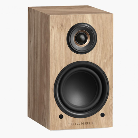 Triangle LN01A 2-Way Wireless Bluetooth Bookshelf Speakers, Pair, Light Oak