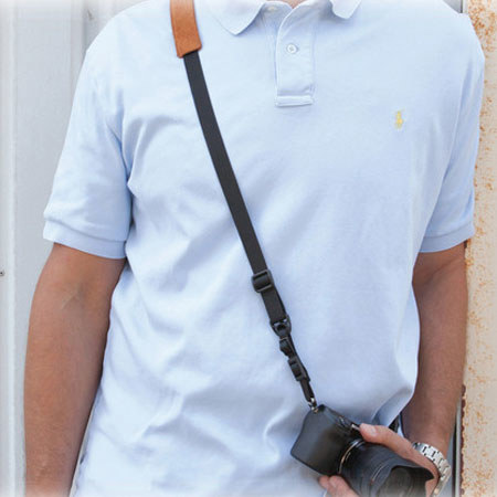 Tamrac Leather Mirrorless Camera Strap, Black