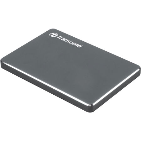 Transcend 1TB StoreJet 25C3N USB 3.1 Portable External Hard Drive, Iron Gray
