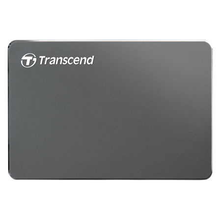 Transcend 1tb Storejet 25c3n Usb 3.1 Portable External Hard Drive, Iron Gray