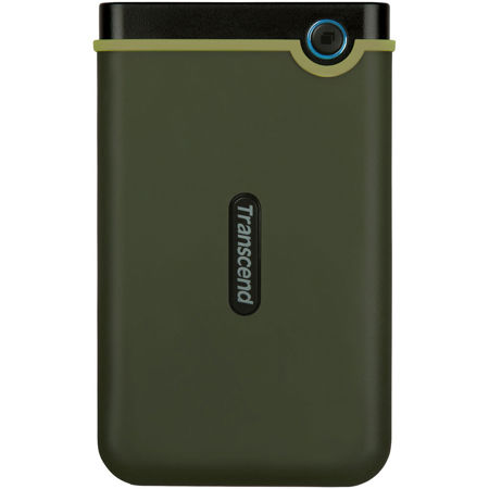 Transcend 1TB Storejet 25M3 USB 3.1 Portable External Hard Drive, Military Green