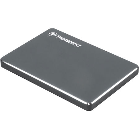 Transcend 2TB StoreJet 25C3N USB 3.1 Portable External Hard Drive, Iron Gray