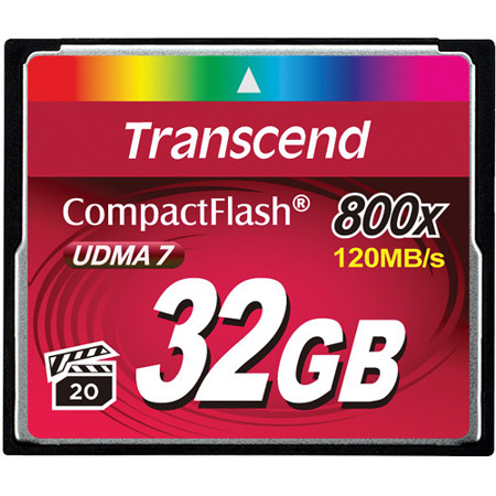 Transcend 32GB Premium 800x CompactFlash Memory Card, UDMA 7
