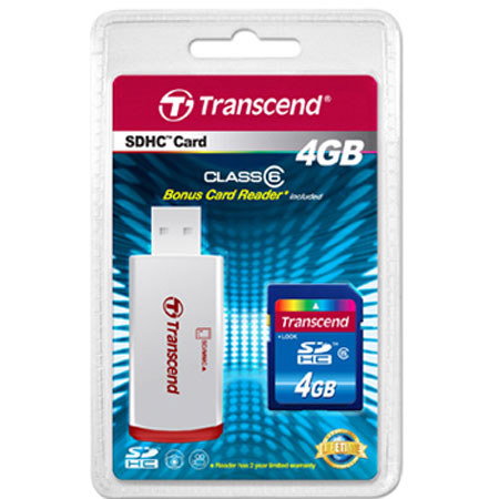 Transcend TS4GSDHC6P2 4GB SDHC Class 6 P2 Memory Card